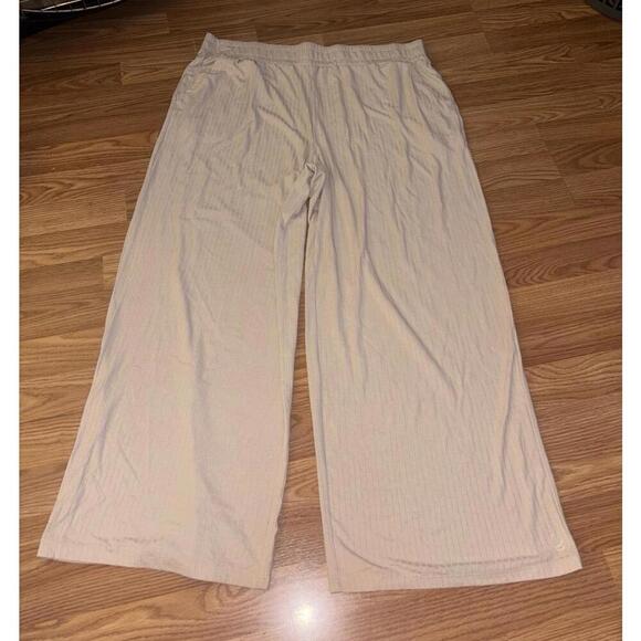 Cuddl Duds Ribbed Wide Leg Lounge Pants Size 1X - Picture 2 of 9